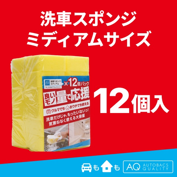 洗車スポンジミディアムサイズ12個入