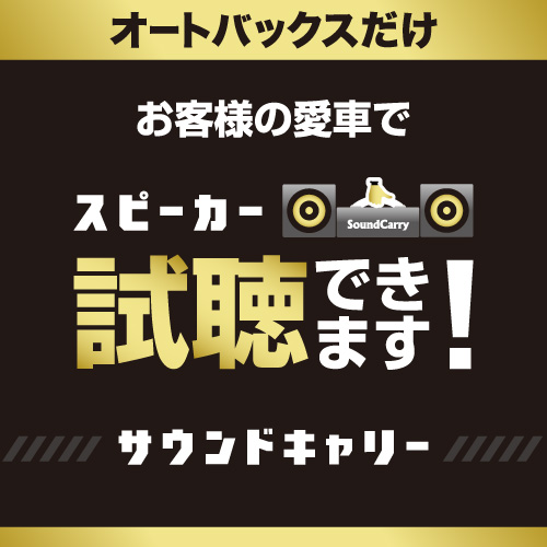 「近くの店舗へGo!」ご購入前にサウンドキャリーを使って車内でご試聴できます！