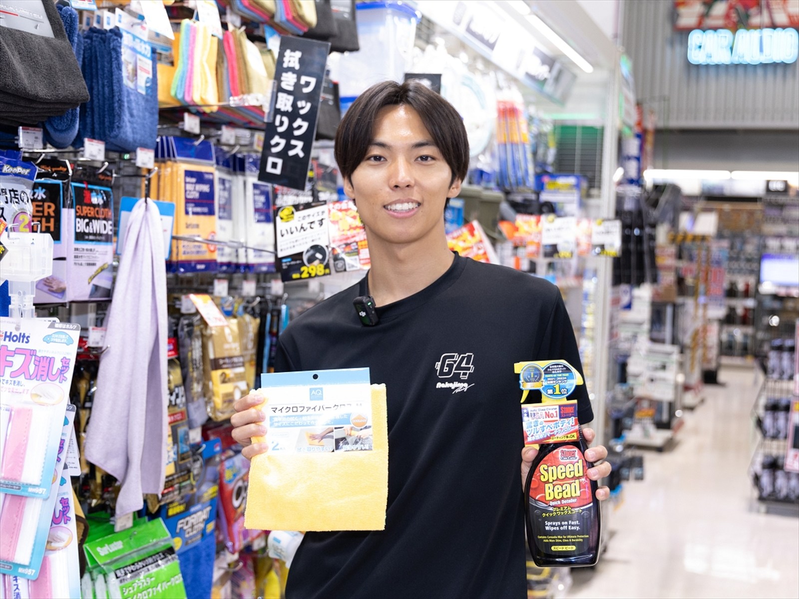 ▲トークショー直前にも快く取材を受けてくれた大草選手に感謝！