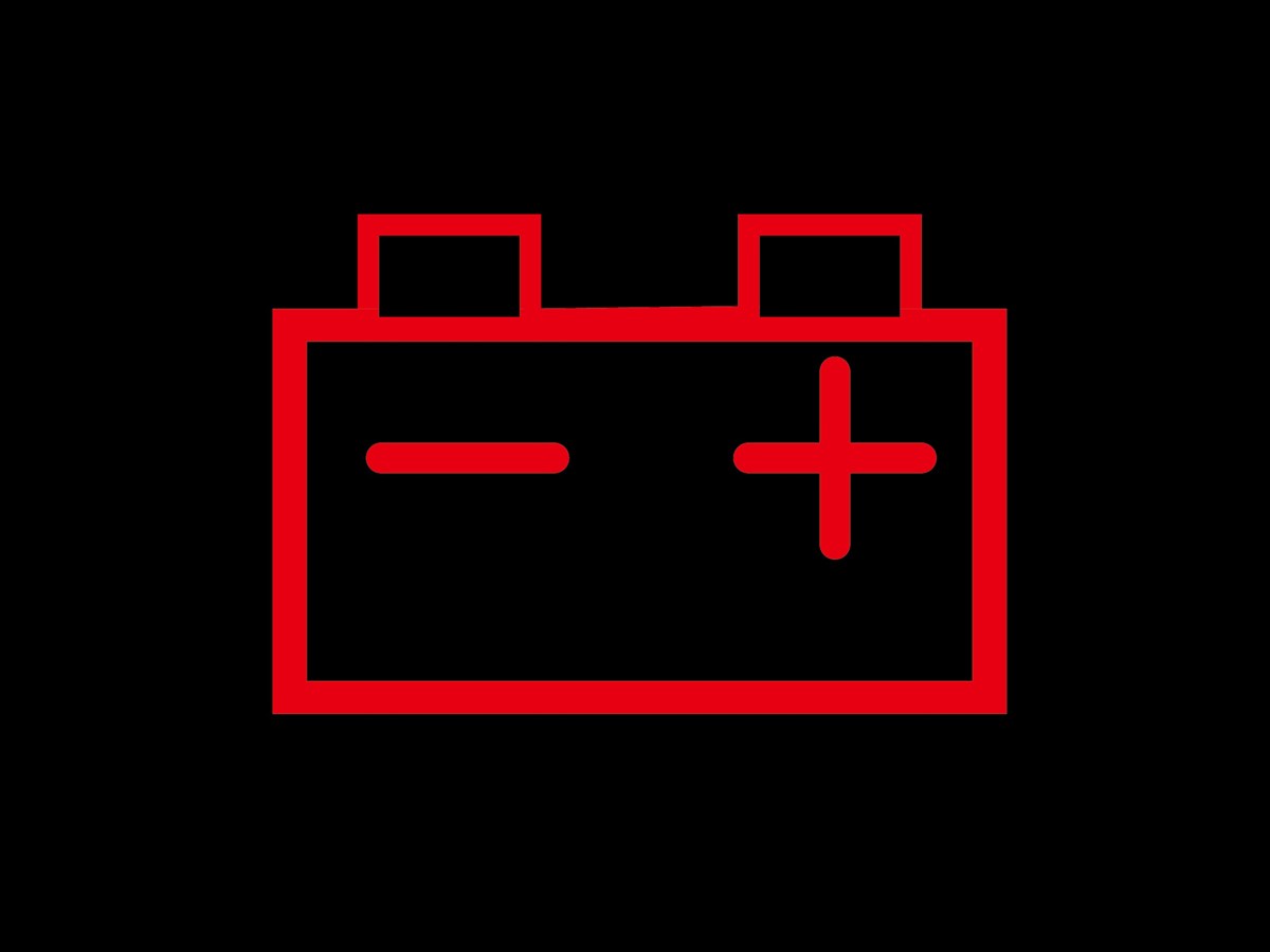▲ジムニー 充電警告灯（赤色）