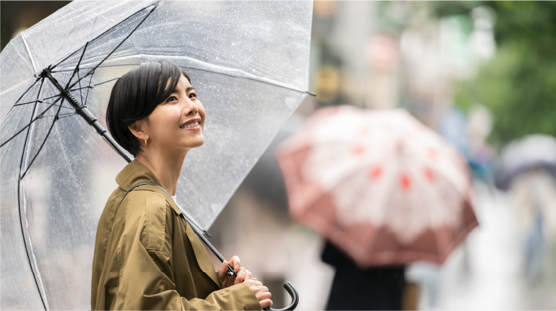 屋根があるから雨の日も安心