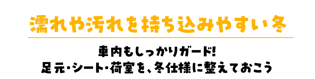 濡れや汚れを持ち込みやすい冬