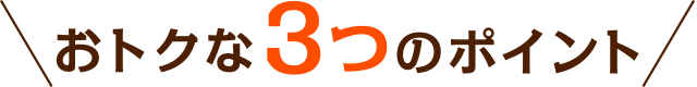 おトクな3つのポイント