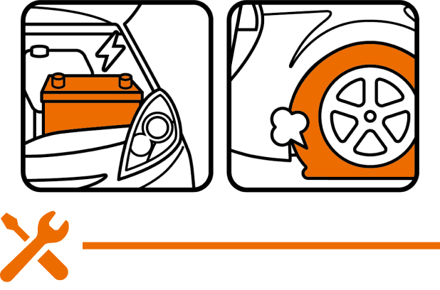 バッテリー・タイヤ交換時の商品代も補償